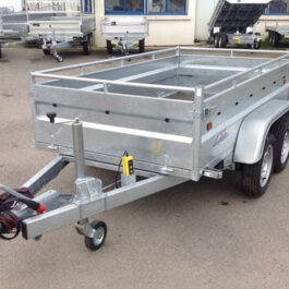 Remolque basculante de alta resistencia Lider, PTAC 1500 kg, ejes dobles con freno nuevos